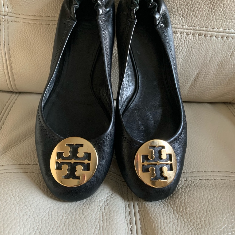 Guc Tory Burch Black leather/gold emblem